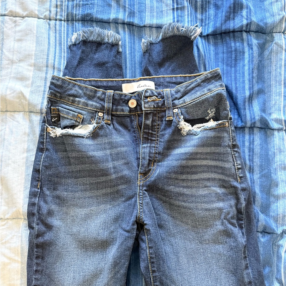 KanCan Dark Blue Distressed Skinny Jeans